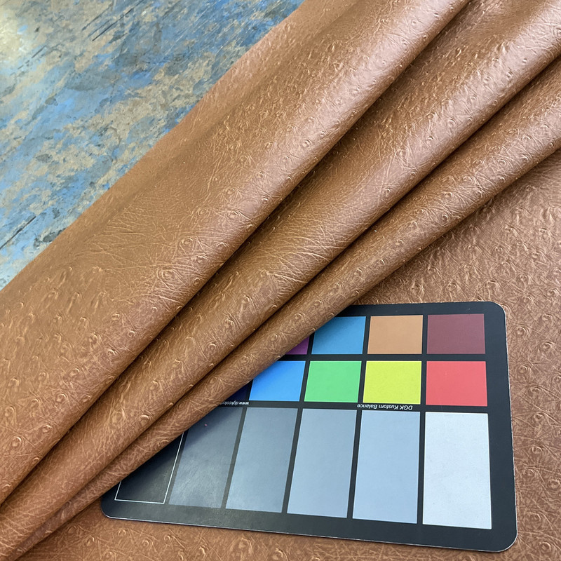 Faux Leather Ostrich Rawhide | Very Heavyweight Faux Leather Fabric | Home Decor Fabric | 54" Wide