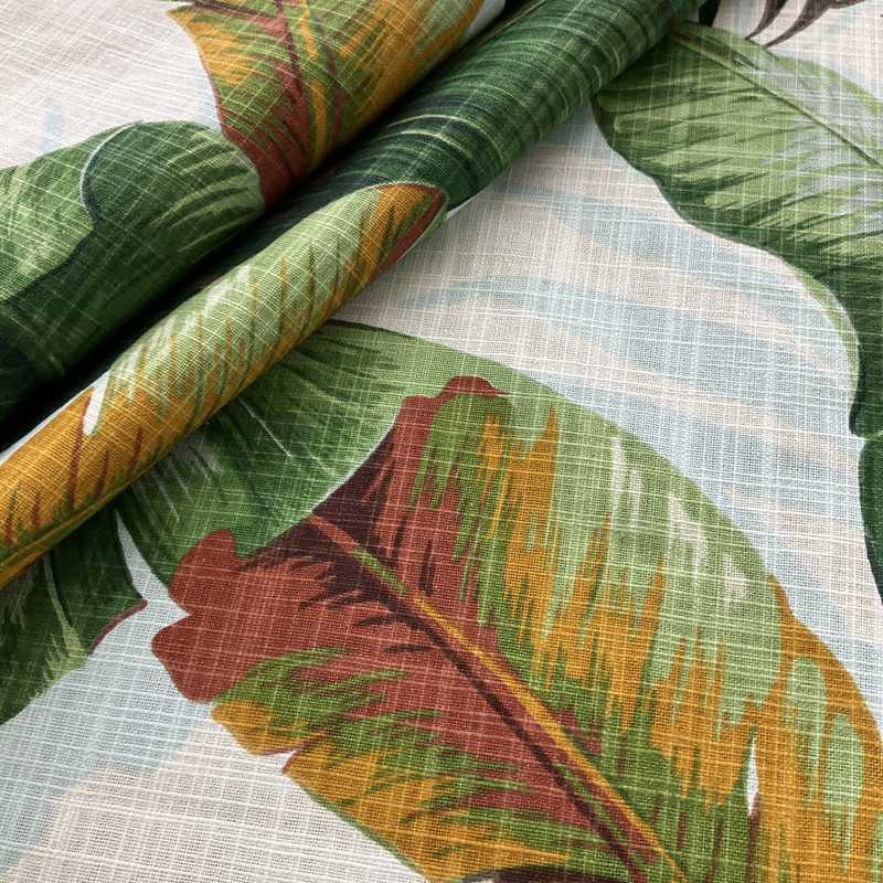 Tommy Bahama Home Palmiers Agate | Medium/Heavyweight Duck Fabric | Home Decor Fabric | 54" Wide