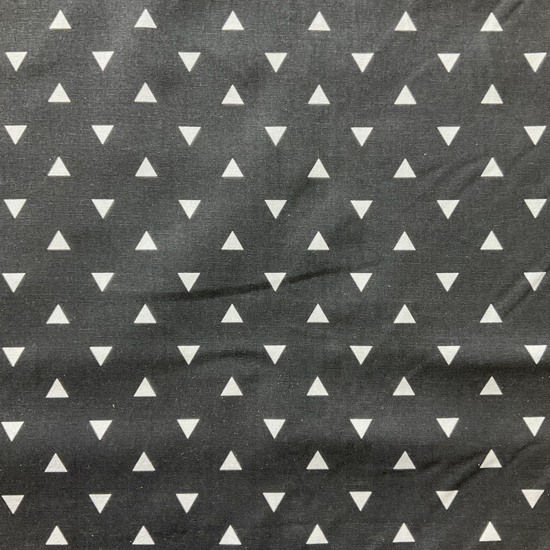 Premier Prints Triangle Black | Medium Weight Duck Fabric | Home Decor Fabric | 54" Wide