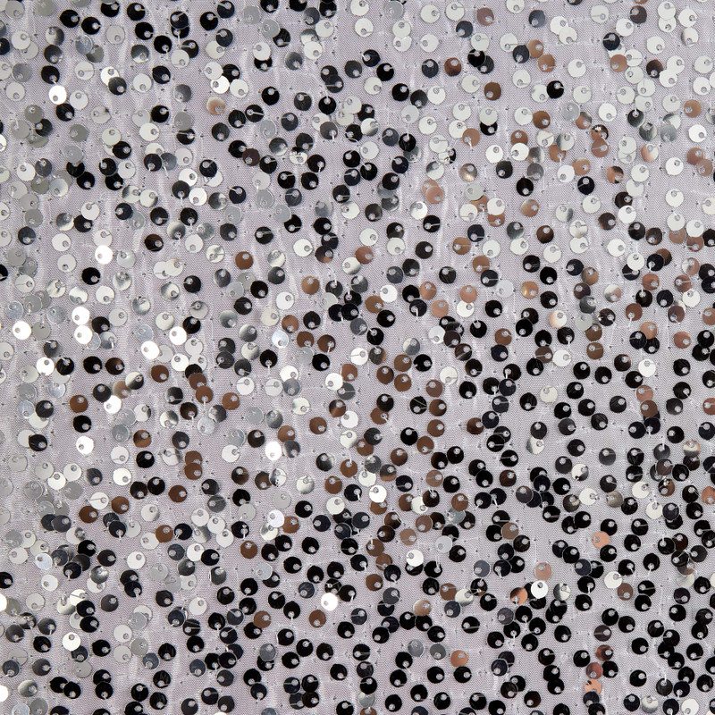 Taffeta Sequins Silver | Medium Weight Taffeta Fabric | Home Decor Fabric | 54" Wide
