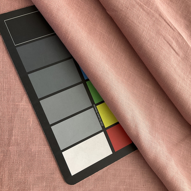 3.5 oz 100% European Linen Flushed | Lightweight Linen Fabric | Home Decor Fabric | 55" Wide