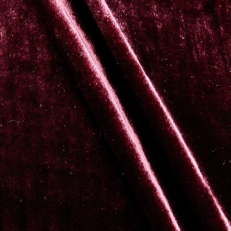 Rayon/Silk Blend Vintage Velvet Plum | Medium Weight Velvet Fabric | Home Decor Fabric | 52" Wide