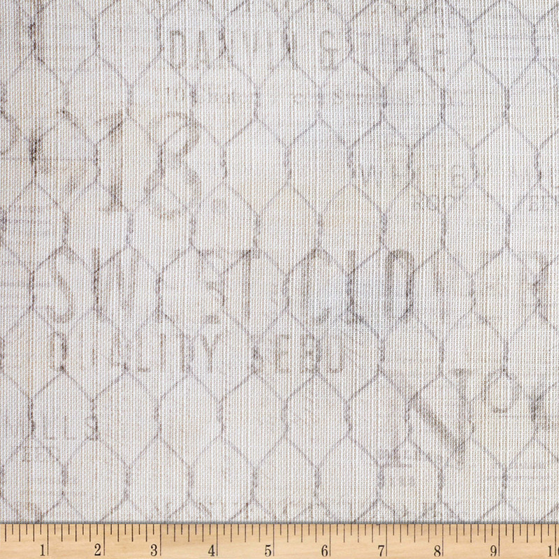 Susan Winget Farmhouse Rooster Chicken Wire Basketweave Red | Medium Weight Basketweave Fabric | Home Decor Fabric | 56" Wide