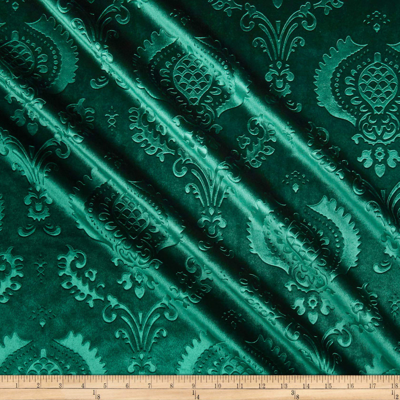 Embossed Velvet Damask Forest | Medium Weight Velvet Fabric | Home Decor Fabric | 58" Wide