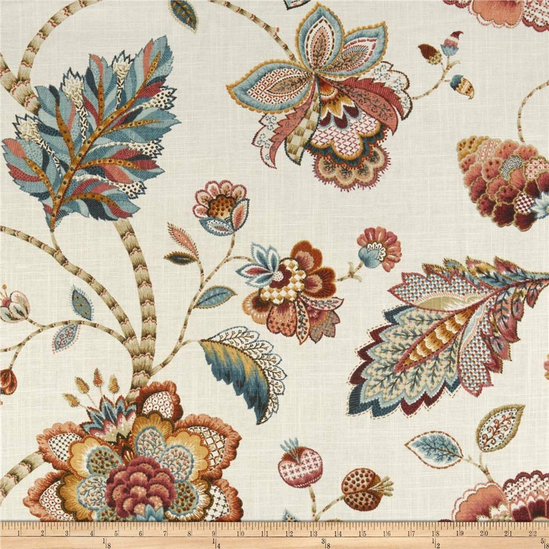 P/Kaufmann Floret Linen Autumn | Home Decor Fabric | 54" Wide