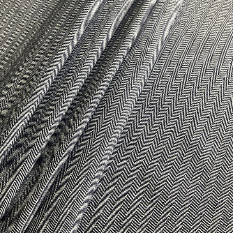 10 Oz. Herringbone Striped Denim Blue | Heavyweight Denim Fabric | Home Decor Fabric | 59" Wide