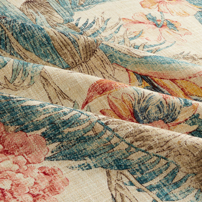 P Kaufmann Bonita Springs Blue Spruce | Very Heavyweight Linen Fabric | Home Decor Fabric | 54" Wide