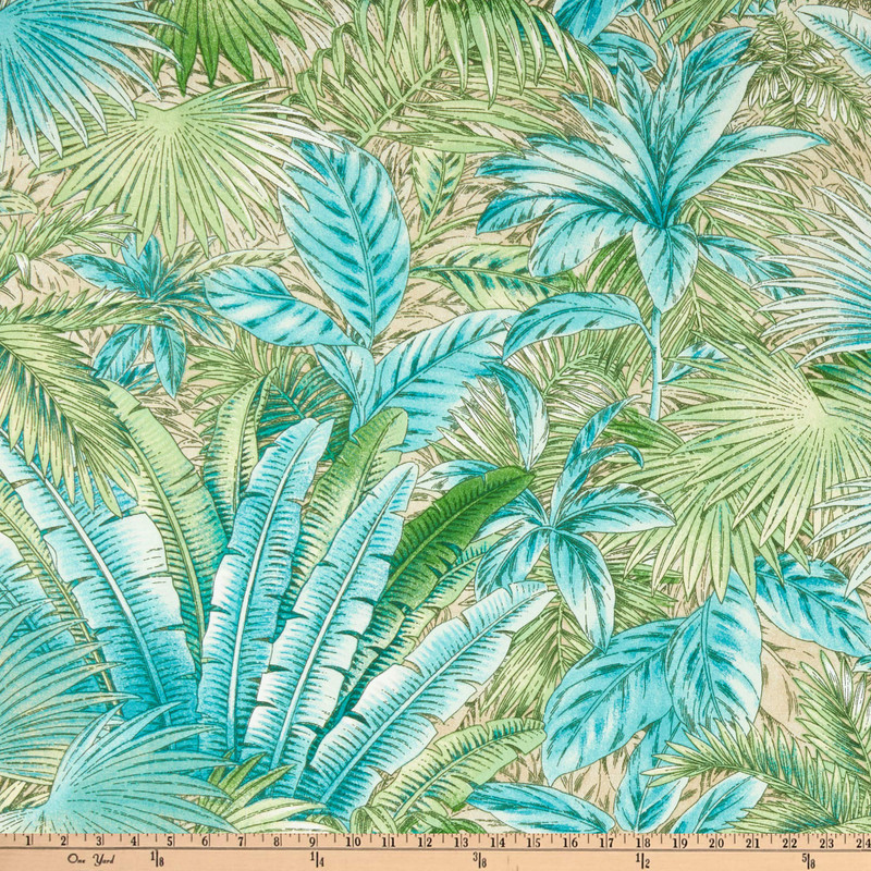 Tommy Bahama Indoor/Outdoor Bahamian Breeze Aloe | Medium Weight Outdoor Fabric | Home Decor Fabric | 54" Wide