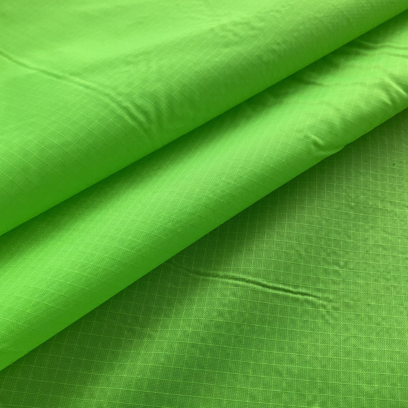 1.9 Oz. Ottertex Nylon Ripstop 70 Denier DWR Neon Green | Very Lightweight Ripstop Fabric | Home Decor Fabric | 60" Wide