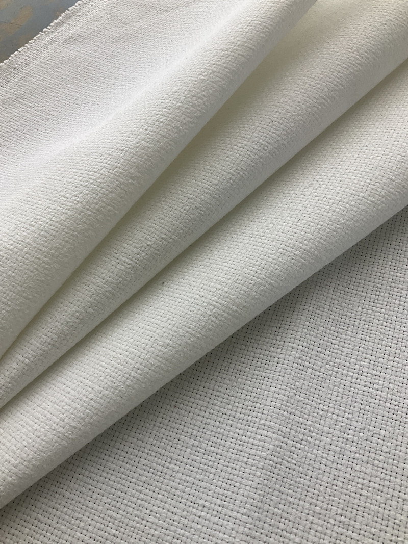 Bella Dura Home Performance Willow Basketweave Snow | Heavyweight Outdoor, Basketweave Fabric | Home Decor Fabric | 56" Wide