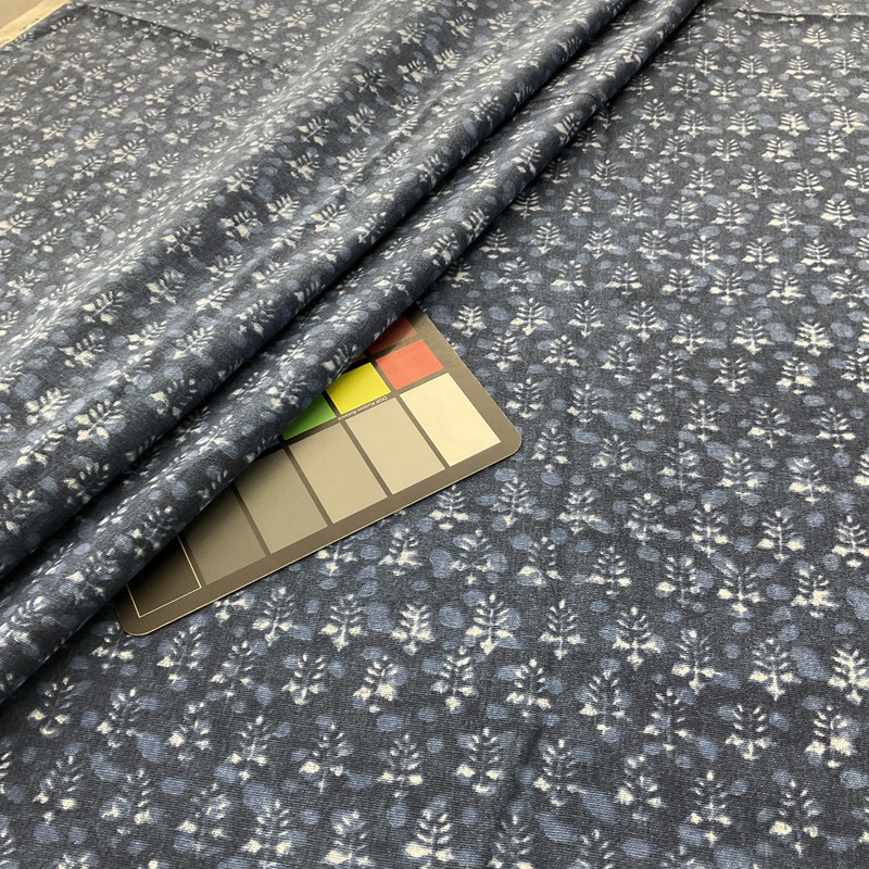 Waverly Twig Bandeau Indigo | Medium Weight Duck Fabric | Home Decor Fabric | 54" Wide