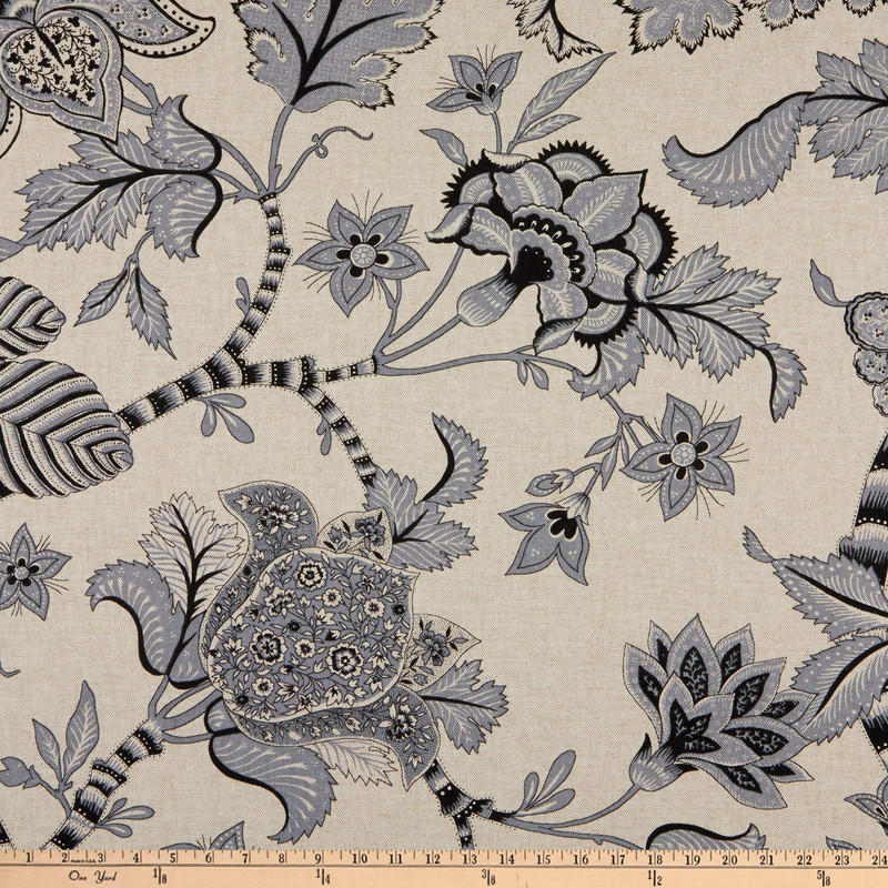 P Kaufmann Belmondo Woven Pewter | Medium/Heavyweight Woven Fabric | Home Decor Fabric | 54" Wide