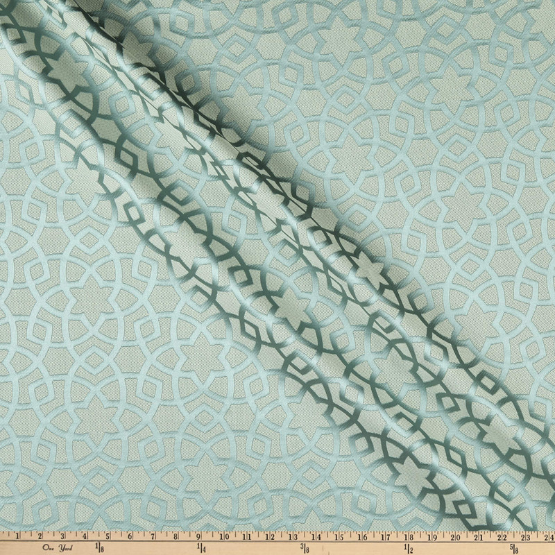 Eroica Astral Mantra Jacquard Mint | Medium Weight Jacquard Fabric | Home Decor Fabric | 58" Wide