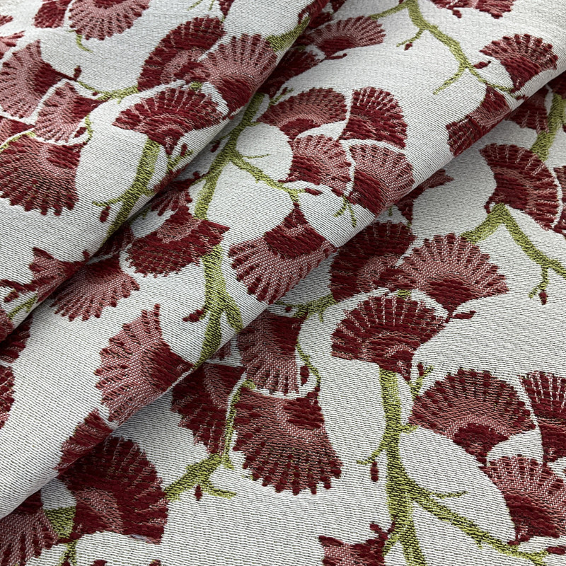 Ying Asian Tree Jacquard Rose | Medium/Heavyweight Jacquard Fabric | Home Decor Fabric | 57" Wide