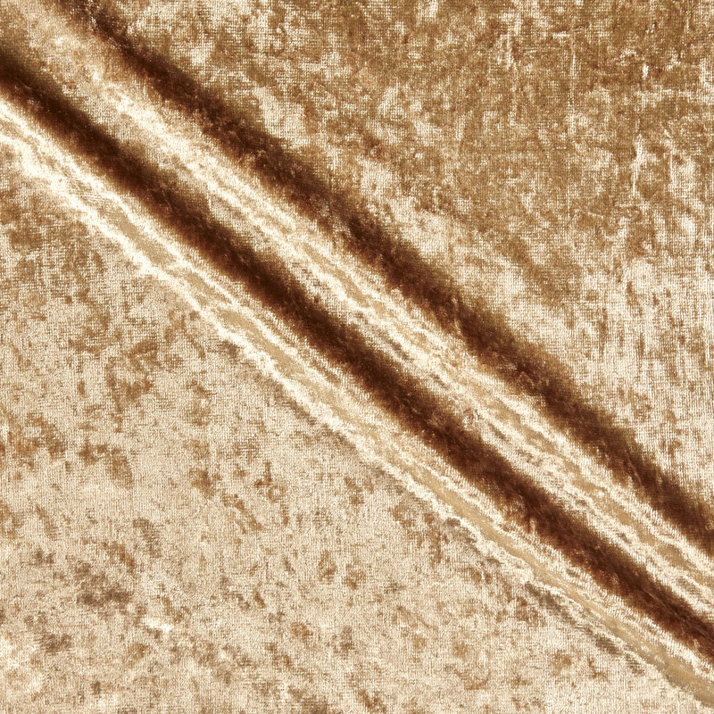 72" Shadow Crushed Velvet Gold | Medium/Heavyweight Velvet Fabric | Home Decor Fabric | 72" Wide