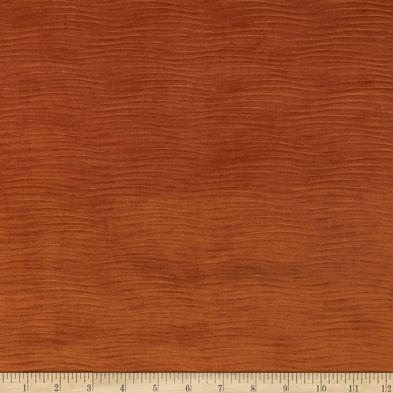 Stream Upholstery Velvet Rust | Heavyweight Velvet Fabric | Home Decor Fabric | 57" Wide