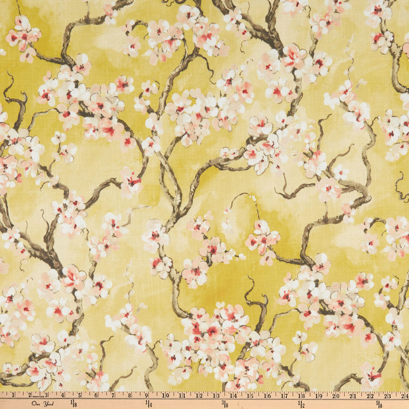 Covington Sakura Duck Curry | Medium/Heavyweight Duck Fabric | Home Decor Fabric | 54" Wide