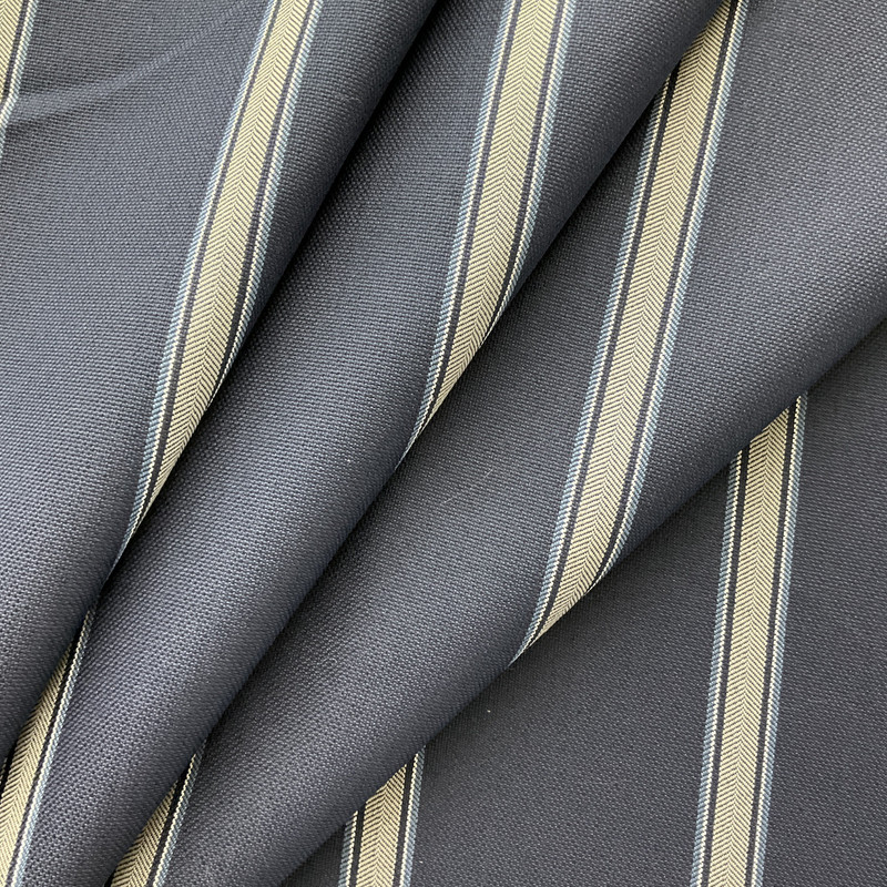 Performatex O' Linen Bone Stripe Outdoor Woven Navy | Medium Weight Woven, Outdoor Fabric | Home Decor Fabric | 54" Wide