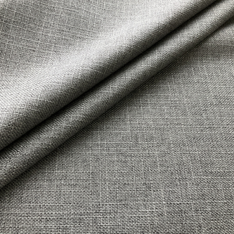 Basketweave Backed Upholstery Turbo Solid Iron | Medium/Heavyweight Basketweave, Woven Fabric | Home Decor Fabric | 54" Wide