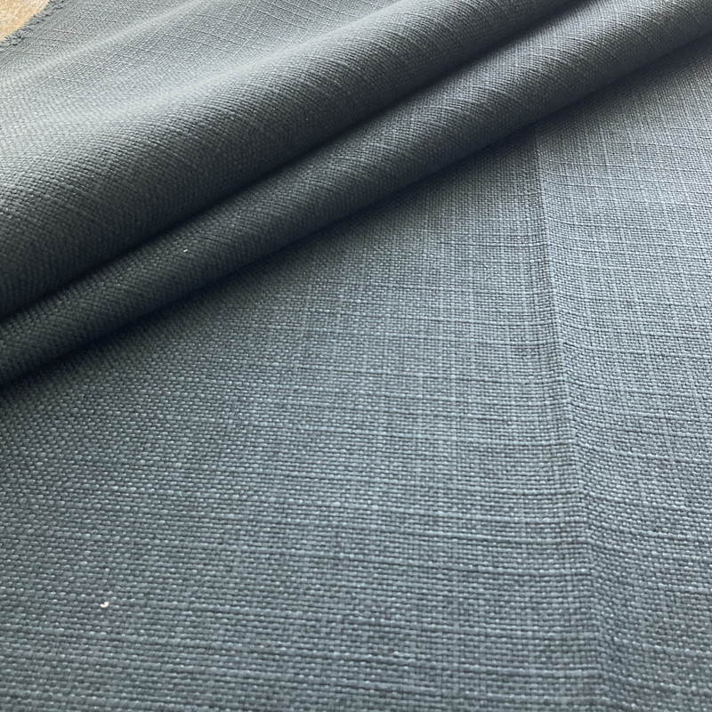 Basketweave Backed Upholstery Turbo Solid Navy | Medium/Heavyweight Basketweave, Woven Fabric | Home Decor Fabric | 54" Wide