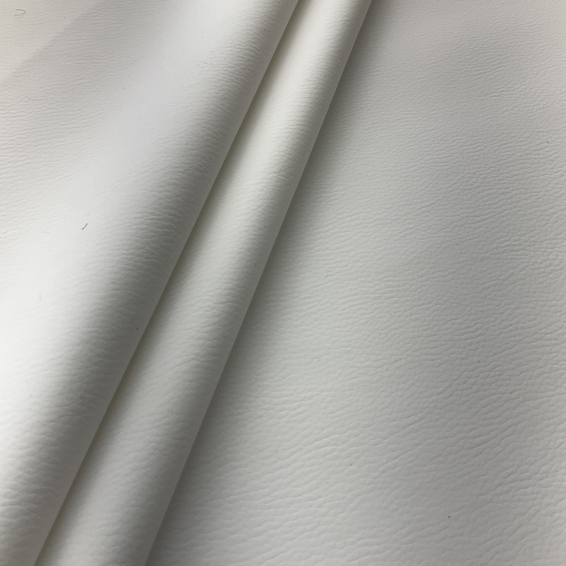 Sta-Kleen Silicone Silex Faux Leather Snow | Very Heavyweight Faux Leather Fabric | Home Decor Fabric | 54" Wide