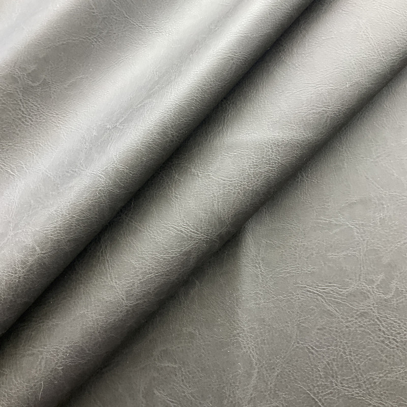 Sta-Kleen Silicone Santa Fe Faux Leather Thunder | Very Heavyweight Faux Leather Fabric | Home Decor Fabric | 54" Wide