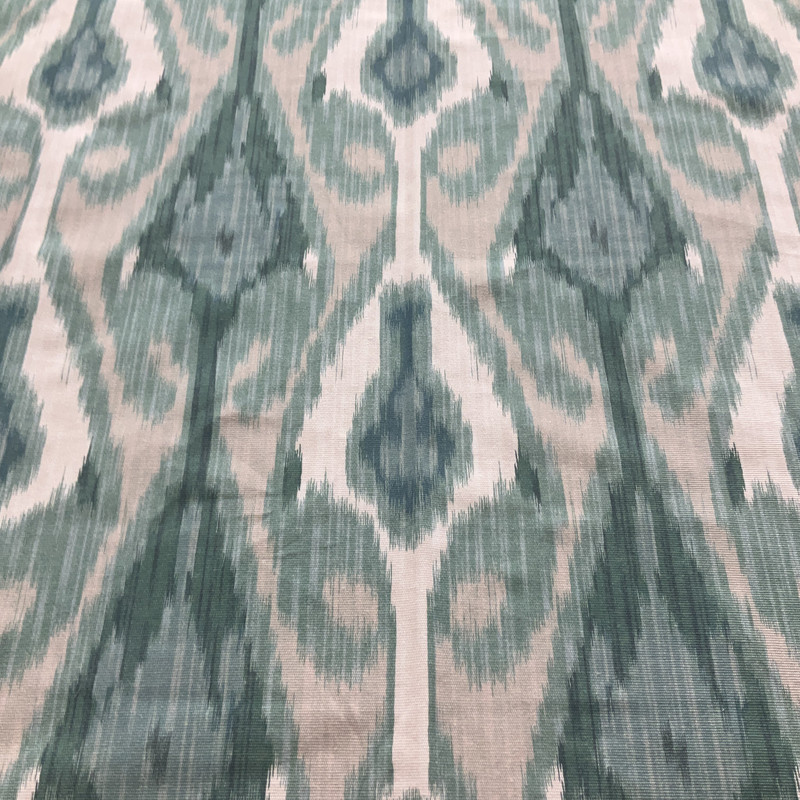 Lacefield Designs Uzbek Ikat Basketweave Spa | Medium/Heavyweight Basketweave Fabric | Home Decor Fabric | 54" Wide