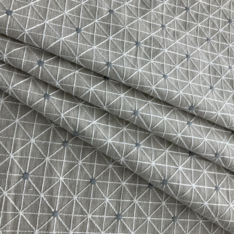 PKL Studio Sierra Embroidery Woven Duck Linen | Heavyweight Duck Fabric | Home Decor Fabric | 54" Wide