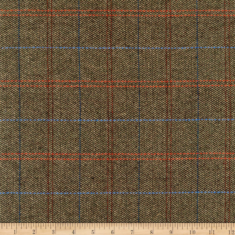 P Kaufmann Highland Romance Duncan Wool Tobacco | Medium/Heavyweight Wool Fabric | Home Decor Fabric | 54" Wide