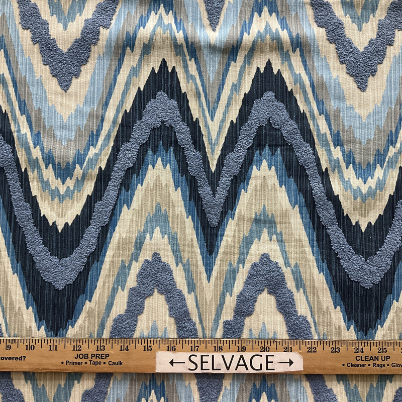 Connoisseur Artisanship Ice Blue | Home Decor Fabric | Embroidered Chevron | PK Lifestyles | 54" Wide | By the Yard