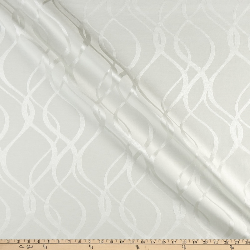 Europatex Parade Jacquard White | Medium Weight Jacquard Fabric | Home Decor Fabric | 54" Wide