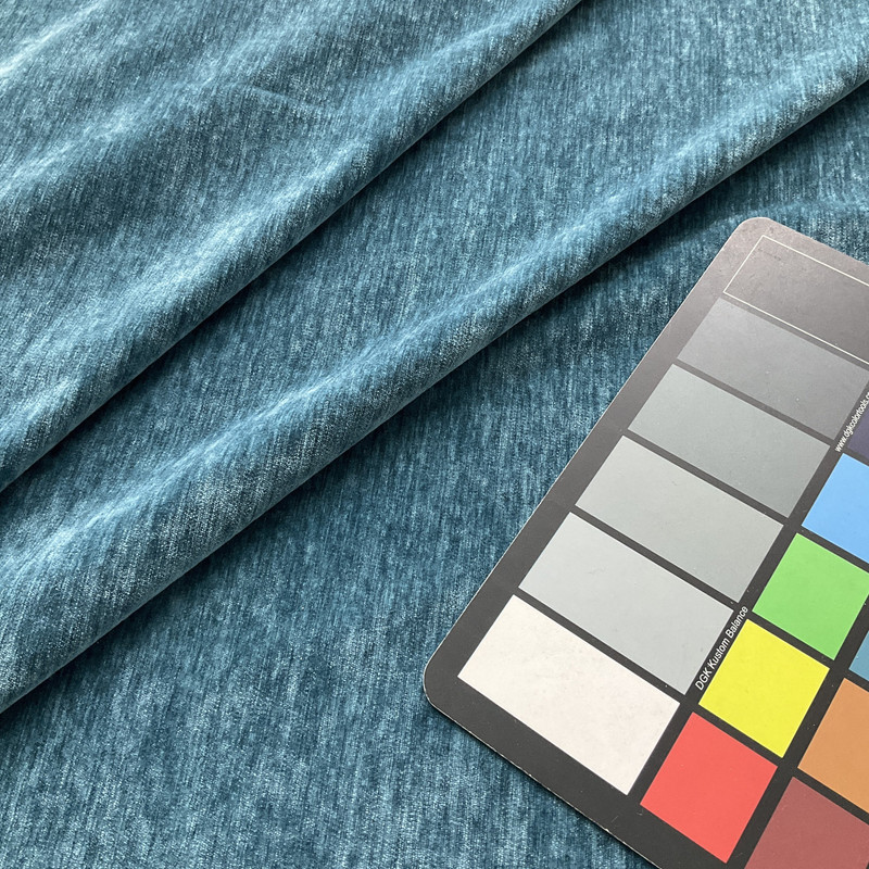 Europatex St. Tropez Double-Sided Chenille 15 Teal | Medium/Heavyweight Chenille Fabric | Home Decor Fabric | 57" Wide