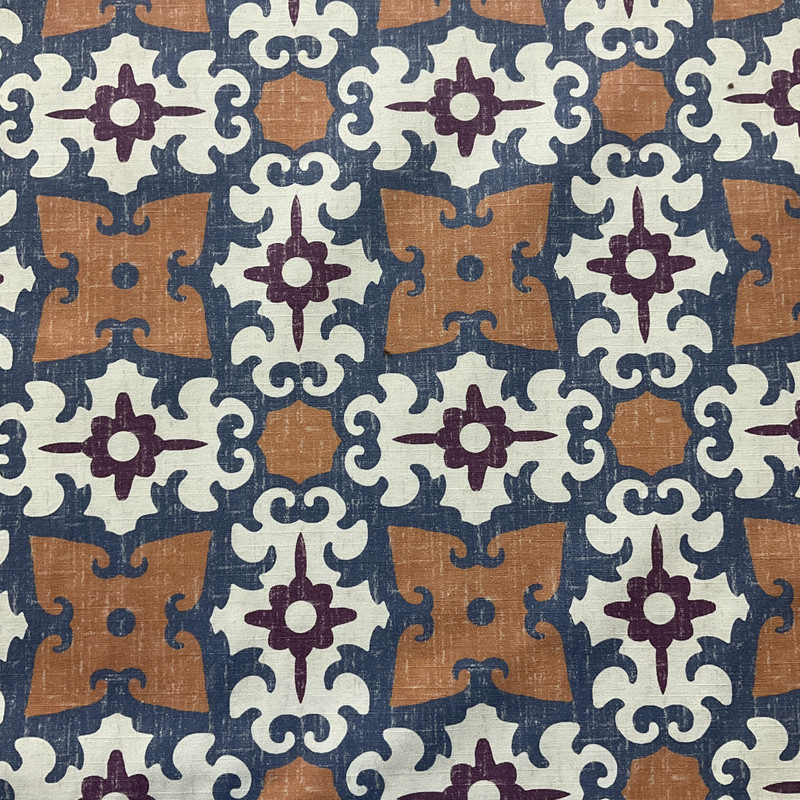 Comersan Fabrics Cartago Woven Brown And Red | Very Lightweight Woven Fabric | Home Decor Fabric | 55" Wide