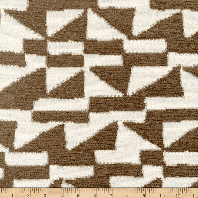 InsideOut Indoor/Outdoor Performance Coastal Impressive Chenille Jacquard Chestnut | Very Heavyweight Outdoor, Chenille, Jacquard Fabric | Home Decor Fabric | 56" Wide