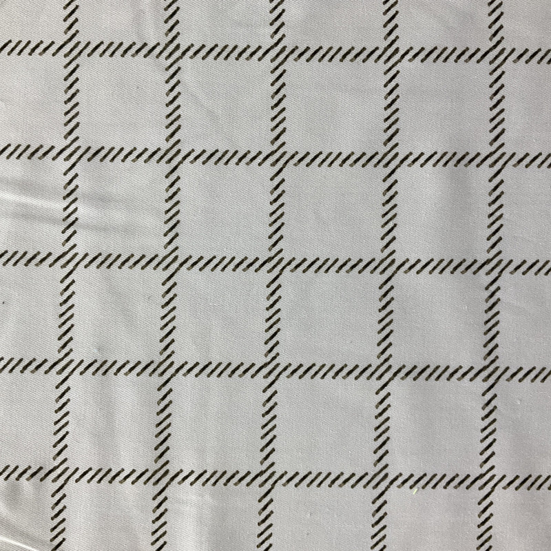 Riley Blake She Who Sew Canvas Windowpane Plaid Off White | Home Decor Fabric | 58" Wide