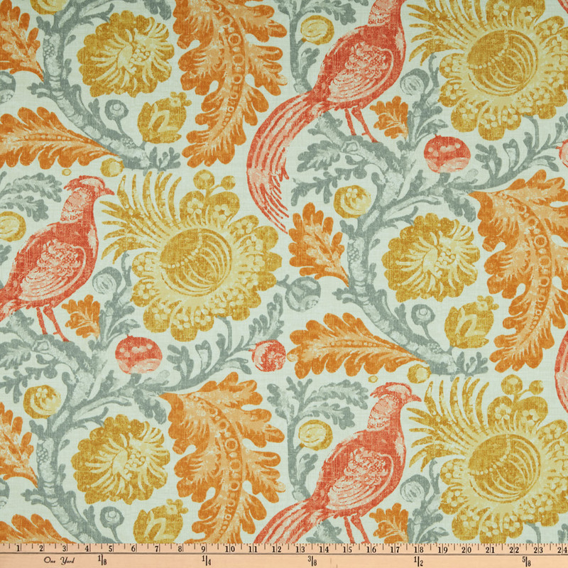 Williamsburg Tucker Resist Outdoor Zest | Medium/Heavyweight Outdoor Fabric | Home Decor Fabric | 54" Wide