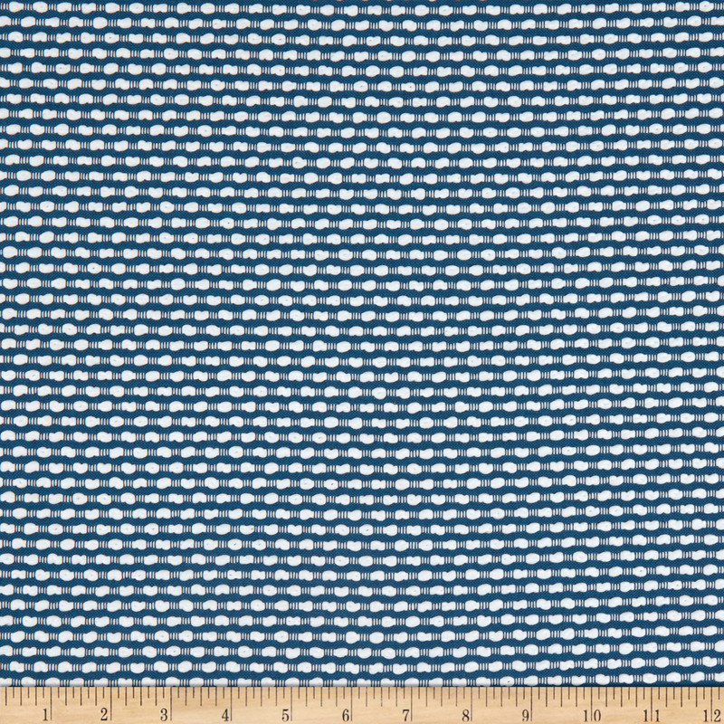 PKL Studio Embroidered Woven Breuer Marine | Heavyweight Woven Fabric | Home Decor Fabric | 54" Wide