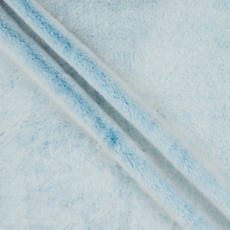 EZ Fabric Frosty Snuggle Faux Fur Blue Star/White | Very Heavyweight Faux Fur Fabric | Home Decor Fabric | 58" Wide