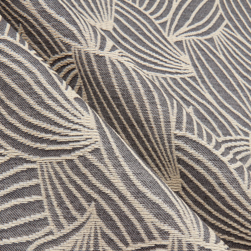 STOF France Uruguay Jacquard Anthracite | Medium/Heavyweight Jacquard, Woven Fabric | Home Decor Fabric | 59" Wide