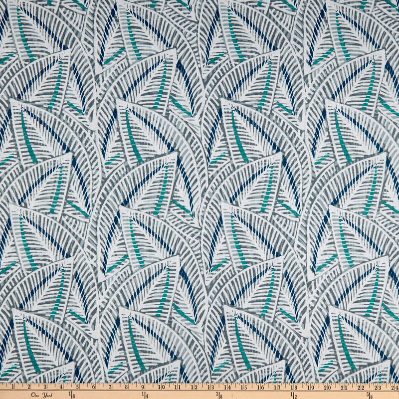 STOF France Darwin Canvas Bleu | Medium Weight Canvas Fabric | Home Decor Fabric | 55" Wide