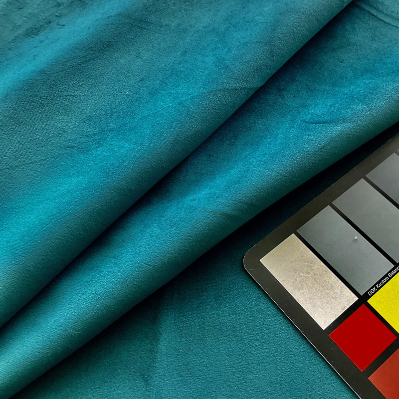 Endurepel Benjamin 36 Velvet Cerulean Cut by the Yard | Medium/Heavyweight Velvet Fabric | Home Decor Fabric | 55" Wide