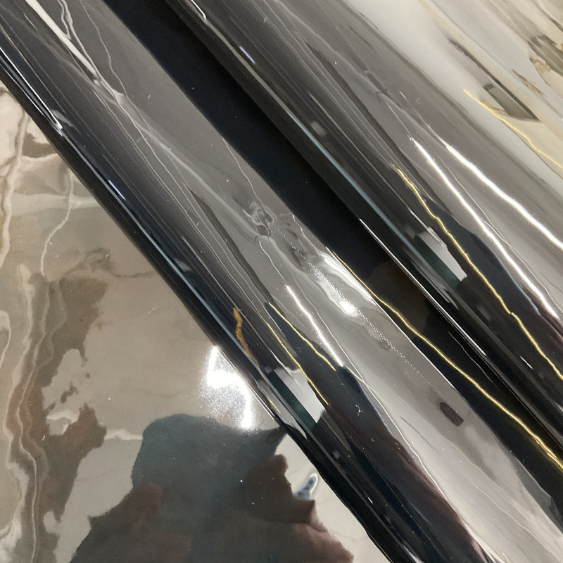 ABBEYSHEA Ultra Clear vinyl, 30 guage Clear  With Paper Fabric by the Yard | Home Decor Fabric | 54.00" Wide