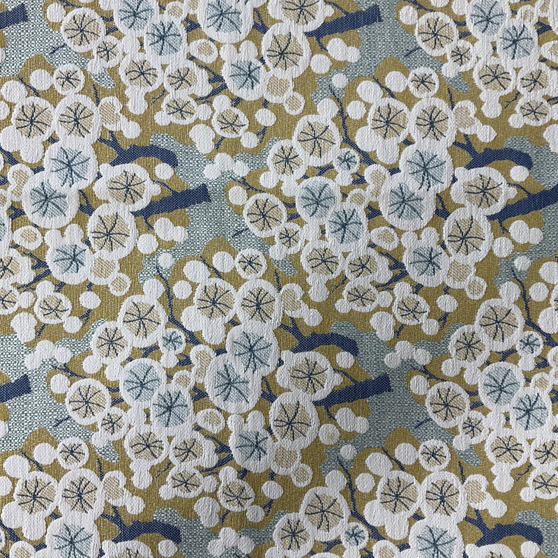 Artistry Flower Blossom Woven Saffron | Home Decor Fabric | 55.5" Wide