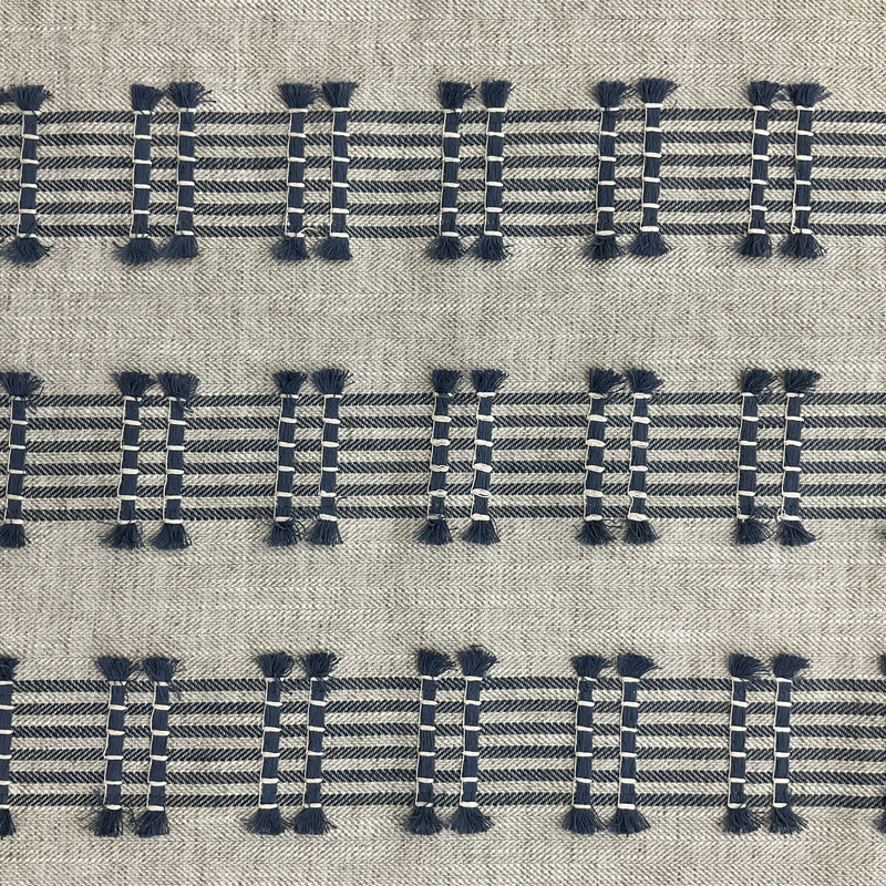 Swavelle Day Dreamer Woven Embroidered Blue | Home Decor Fabric | 53.5" Wide