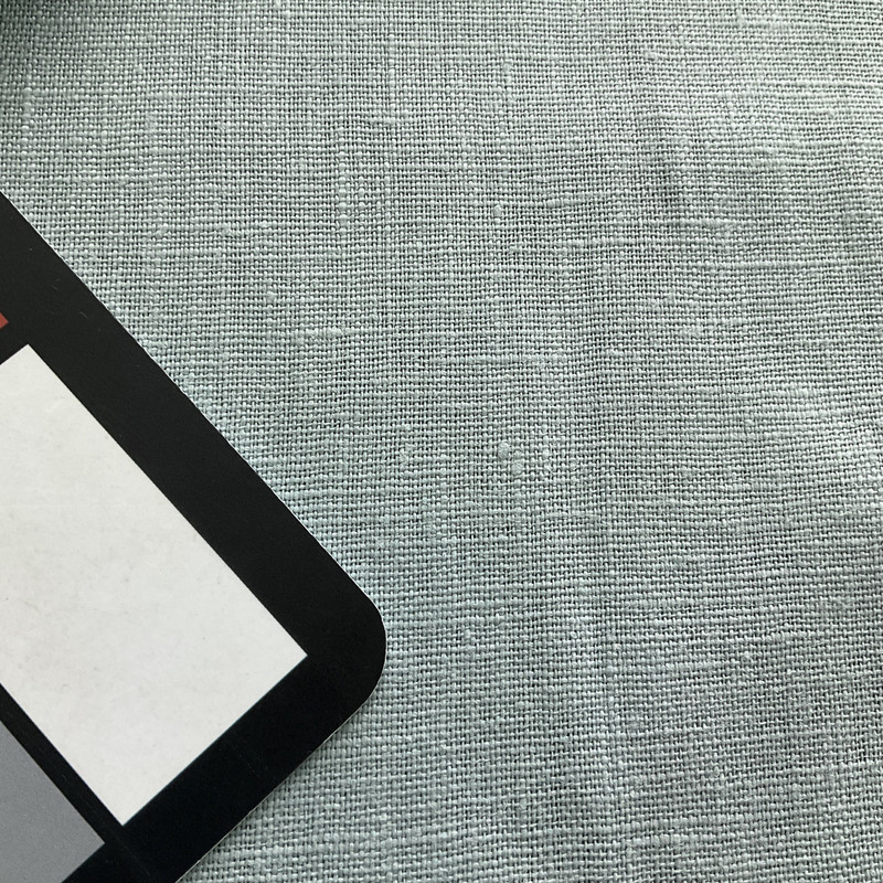 European 100% Linen Mosaic Blue | Medium Weight Linen Fabric | Home Decor Fabric | 56" Wide