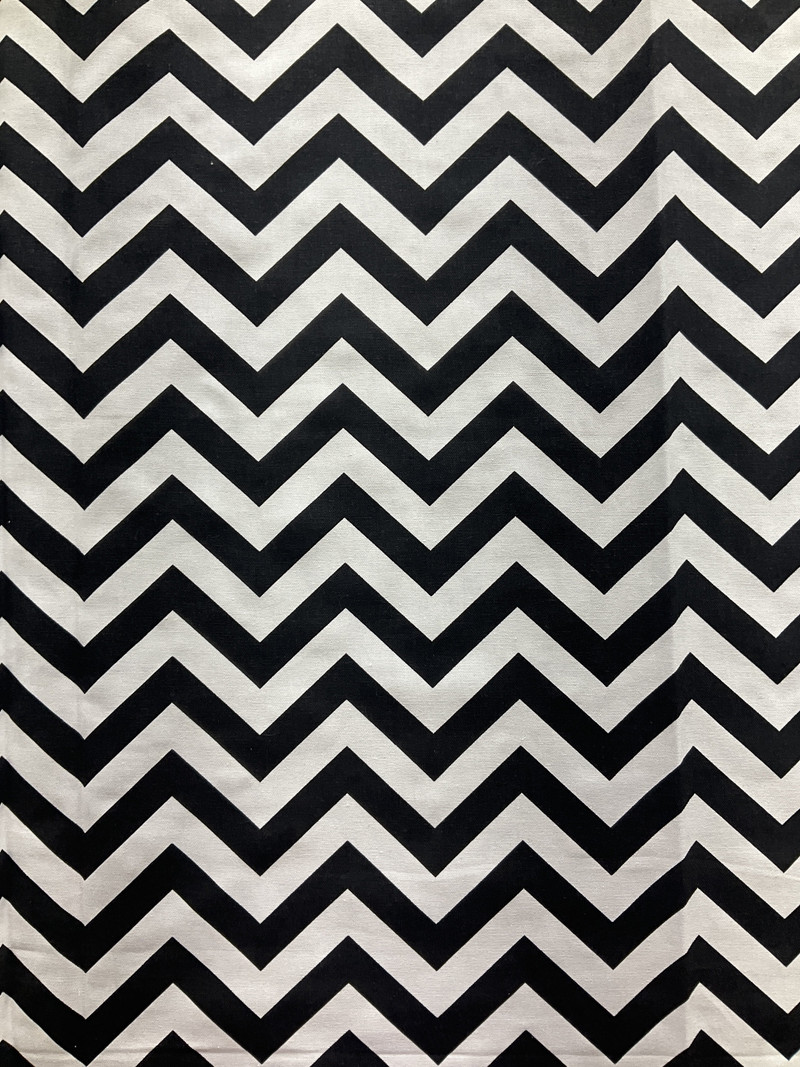 ZigZag Black/White | Home Decor Fabric | Chevron | Premier Prints | Medium Weight | 54" Wide | By the Yard