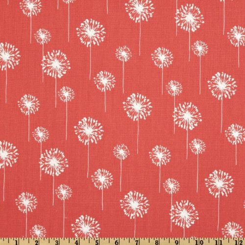 Premier Prints Small DandelionCoral/White | Home Decor Fabric | 54" Wide