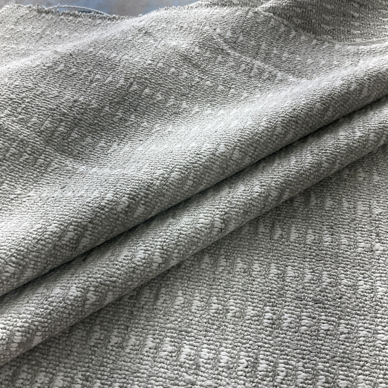 Textured Weave in Grey and White | Upholstery Fabric | Medium weight | 54" Wide | By The Yard