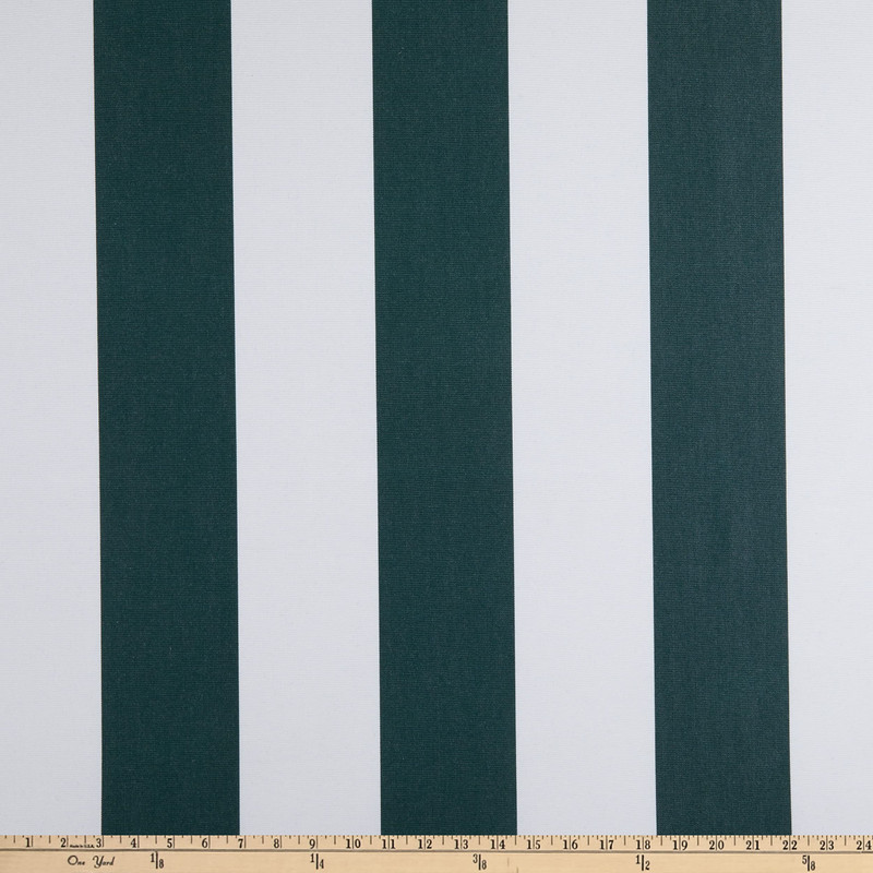 1.5 Yard Piece of Sunbrella Awning/Marine 4806-0000 46" Beaufort Forest Green/Natural | Medium/Heavyweight Woven, Outdoor Fabric | Home Decor Fabric | 46" Wide