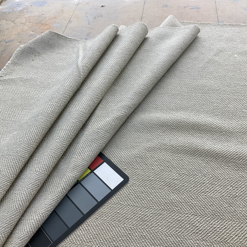 3.125 Yard Piece of Artistry Piedmont Herringbone Woven Pewter | Medium Weight Woven Fabric | Home Decor Fabric | 55" Wide